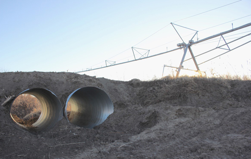 Ace Culverts in the field demonstrating proper drainage.